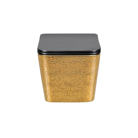 Унитаз подвесной безободковый Vincea Q-Line VT1-12G1B черный матовый, с сиденьем микролифт