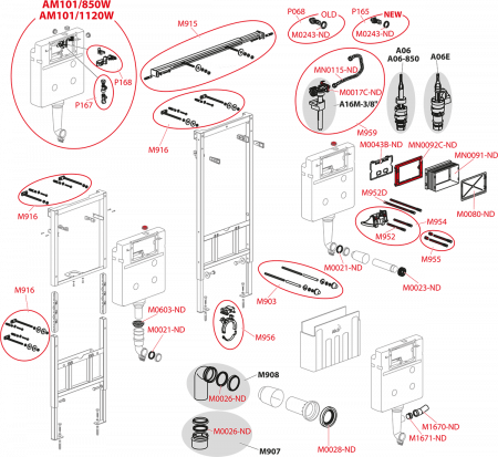 Готовое решение для подвесных унитазов AlcaPlast Sadromodul SET 3 v 1 A101+M070
