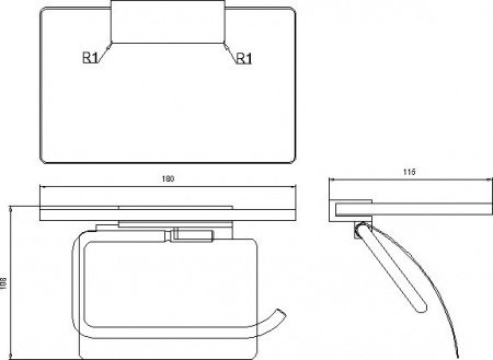 Держатель туалетной бумаги Rush Edge ED77131 Хром