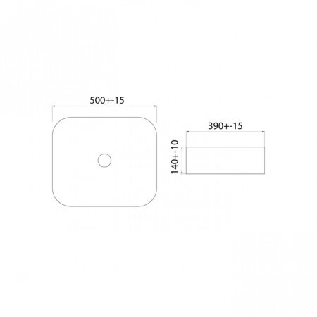 Раковина накладная 50см IDDIS Bridge BRIWS05i27 белый