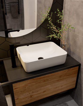 Смеситель для раковины AQUAme Monza AQM6314MB черный матовый