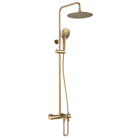 Душевая стойка с термостатом AQUAme AQM8008BG золото матовое