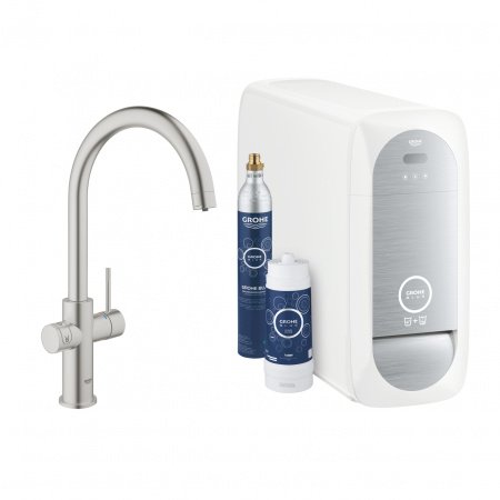 Смеситель для кухни Grohe Blue Home 31455DC0 суперсталь