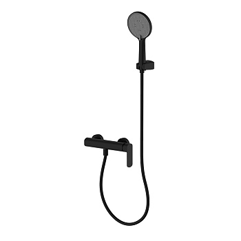 Смеситель для душа с душевым набором AQUAme Monza AQM6313MB черный матовый