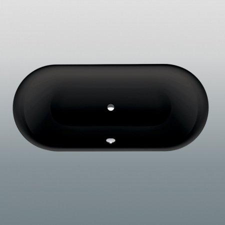 Стальная ванна Bette Oval 3466 180x80 встраиваемая, с покрытиями Glaze Plus анти-слип, черный матовый