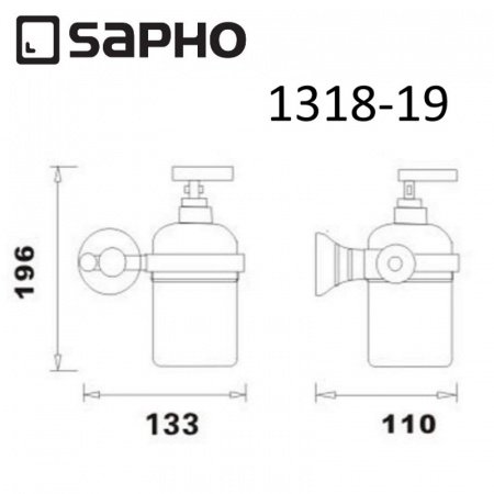 Дозатор Sapho DIAMOND 1318-19 бронза