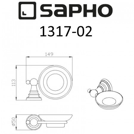 Мыльница Sapho DIAMOND 1317-02 хром