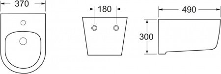 Биде подвесное Ceramica Nova Play CN3002