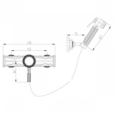 Смеситель для биде Lemark Jasmine  LM6618ORB черная бронза