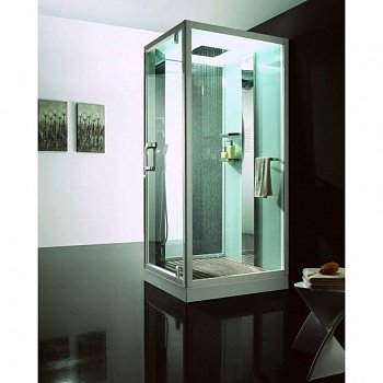 Душевая кабина Orans 89101RS 100x100x220 профиль белый, стекло прозрачное