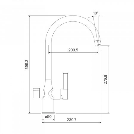 Смеситель для кухни IDDIS Pure PURBNFJi05 сатин