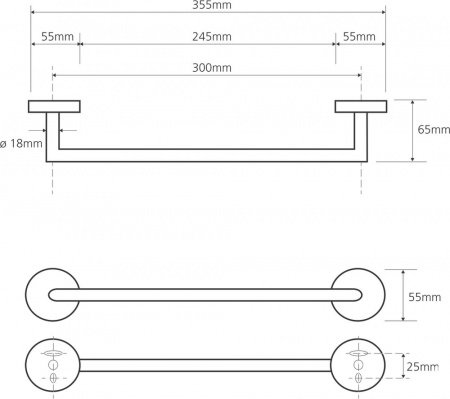 Полотенцедержатель Bemeta Omega 104204012 Глянец