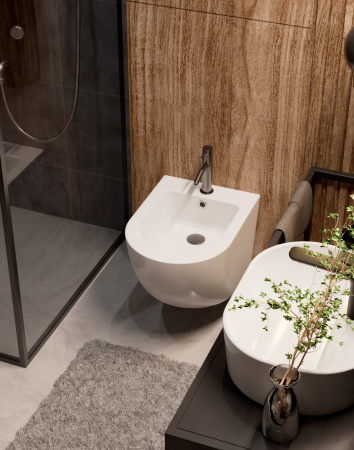 Смеситель для биде AQUAme Siena AQM6216GM вороненая сталь