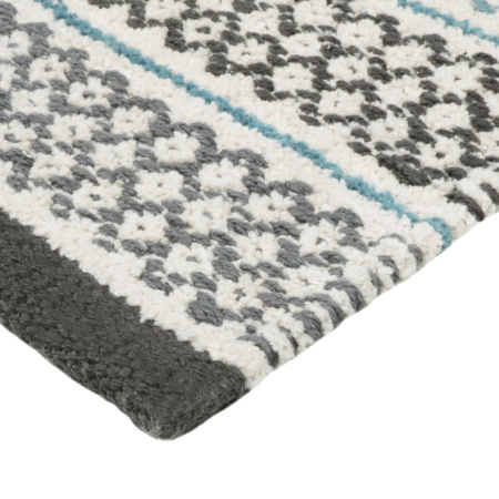 Коврик для ванной 1-ый  , FX-8030Y,  mix (голубой+графит+белый+серый), 50х80см
