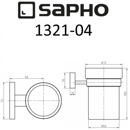 Стакан для ванной Sapho OLYMP 1321-04 хром