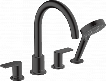 Смеситель для ванны с душем Hansgrohe Vernis Shape 71459670 черный матовый
