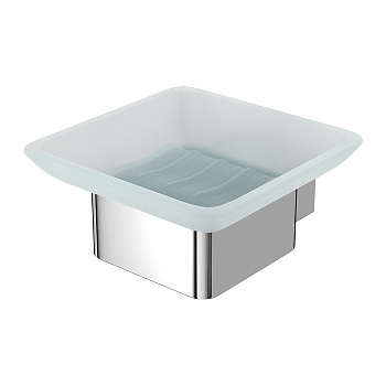 Мыльница Lemark SMOOTH LINE 9741016 с держателем, хром