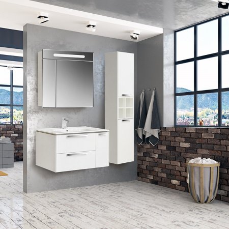 Шкаф-пенал Roca Lago 35 подвесной 857297806 Белый глянец