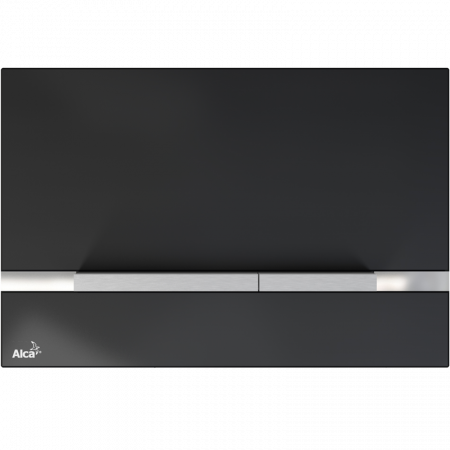 Кнопка смыва AlcaPlast Flat STRIPE-GL1204 черный