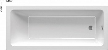 Акриловая ванна Ravak 10° 170x75  CA71000000 белая