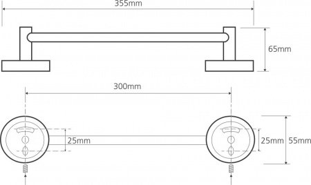 Полотенцедержатель Bemeta Omega 104104012 Хром