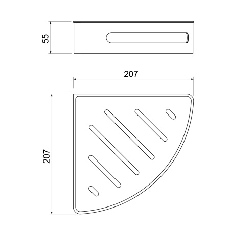 Полка угловая Timo Luiro 18577/18 черное золото