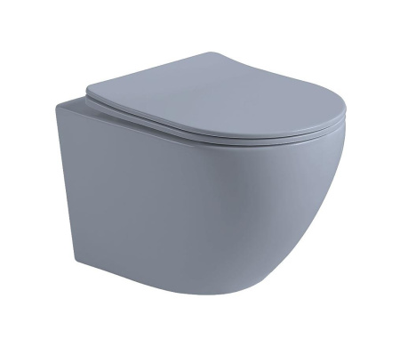 Унитаз подвесной безободковый Vincea Globo VT1-14SMO океан матовый, с сиденьем микролифт