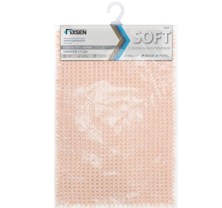 Коврик для ванной Fixsen Soft, розовый, 1-ый (40х60 см), FX-4001B