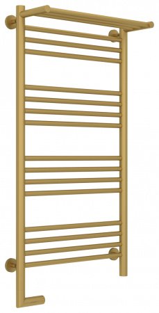 Полотенцесушитель электрический Сунержа Богема с полкой 2.0 100х50 золото матовое, подключение левое