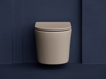 Унитаз подвесной безободковый Ceramica Nova Balearica CN6000MC бежевый матовый