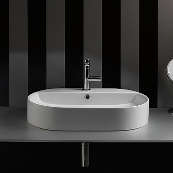 Раковина накладная 65см Kerasan Ciotola 028501*1 белый