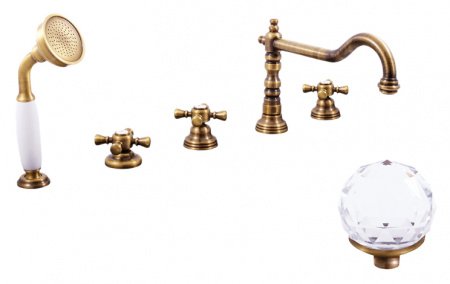 Смеситель на борт ванны Rav Slezak Brilliance164.5P хром