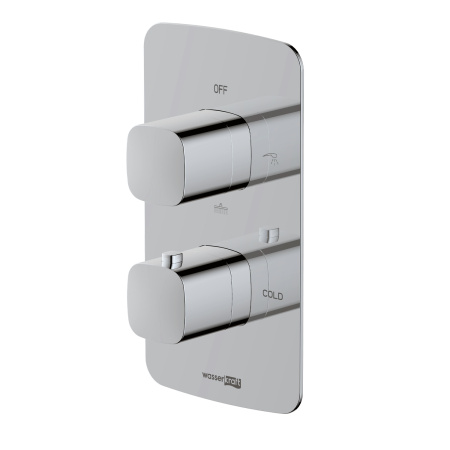 Термостат для ванны с душем на 3 потребителя WasserKraft Naab 8644 хром