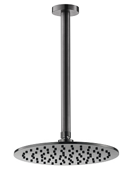 Потолочный (кронштейн 25см) верхний душ 25см Benesque Lumiere 22010703 черный брашированный