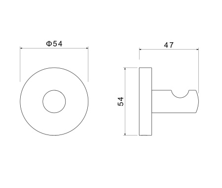 Крючок Aquatek Оберон AQ4201MB черный матовый