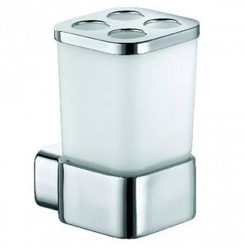 Стакан для зубных щеток Kludi E2 4998205 Хром/Белый