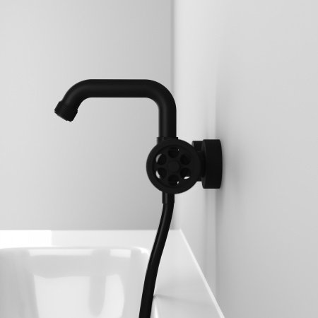 Смеситель для ванны с душем IDDIS Grange GRABLR2i02WA черный матовый