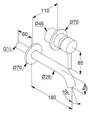 Смеситель для раковины (излив 18см) Kludi Bozz 382445376 белый матовый