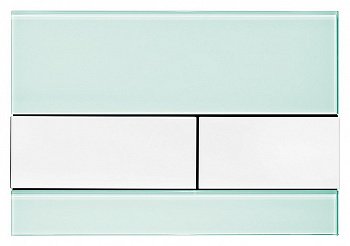 Кнопка смыва TECE Square 9240803 белый/зеленый