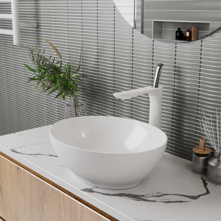 Раковина накладная 41см D&K Matrix DT1390716 белый