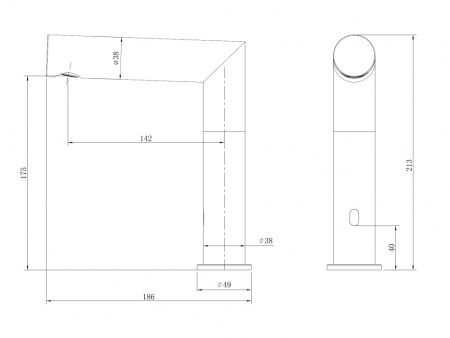Смеситель ABBER Perfekte 316 AF8A101BSTS сенсорный для раковины, сталь брашированная