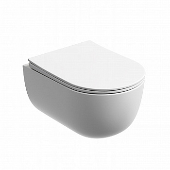 Унитаз подвесной безободковый Ceramica Nova Modena Rimless CN6063MW белый матовый