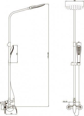 Душевая стойка IDDIS Leaf LEASBS0i06