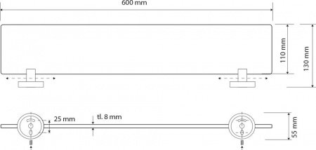 Полка для ванной Bemeta Dark 104102040 Чёрный
