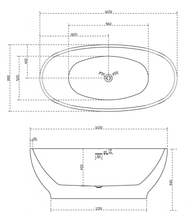 Акриловая ванна ABBER AB9207MB