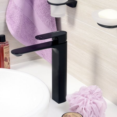 Смеситель для раковины WasserKraft Elbe 7403H черный матовый