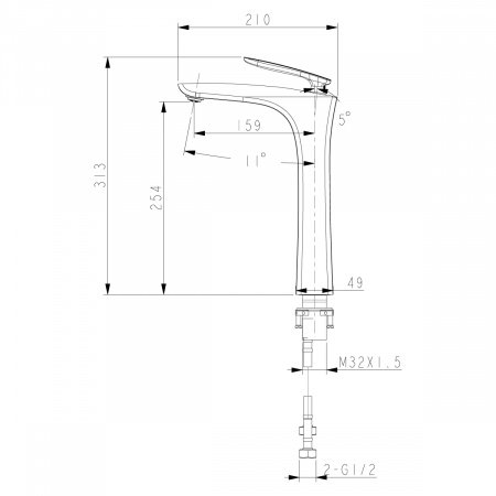 Смеситель для раковины Lemark Bellario LM6809C хром