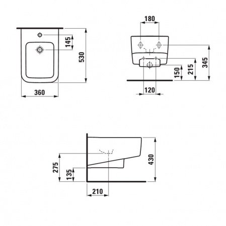 Биде подвесное Laufen Pro S 8.3096.1.000.302.1