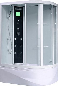 Душевая кабина Orans 86155L0 130x90x220 профиль белый, стекло прозрачное