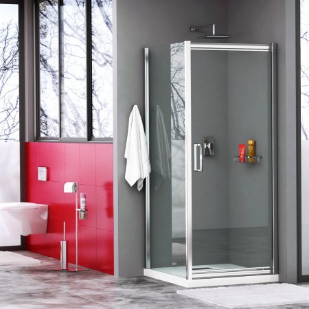 Душевой угол WasserKraft Salm 27I02 80x80x200, профиль хром, стекло прозрачное